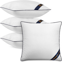 Utopia Bedding Throw Pillow Inserts (Pack Of 4, White), 18 X 18 Inches Decorative Indoor Pillows For Sofa, Bed, Couch, Cushion Sham Stuffer