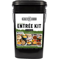 Ready Hour, Emergency Meal Entr  Es, Real Non-Perishable Meals, 25-Year Shelf Life, Portable Flood-Safe Container, 120 Servings