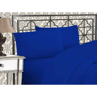 Elegant Comfort 1500 Premier Hotel Quality 4-Piece Bed Sheet Sets With Deep Pockets, Queen, Royal Blue