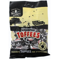 Walkers' Nonsuch Liquorice Toffees | With Condensed Milk & Black Treacle | Imported From The Uk | Traditional British Candy | Old Fashioned Licorice Toffee | 5.29 Oz (150G)
