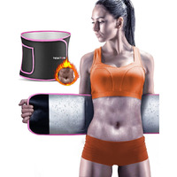 Teseton Waist Trainer For Women Lower Belly Fat, Waist Trimmer For Women Men, Sweat Belt Plus Size, Sauna Stomach Sweat Band Sport Girdle Belt Abdominal For Fitness 01 Pink M