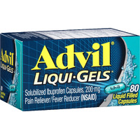 Advil Liqui-Gels Pain Reliever And Fever Reducer, Pain Medicine For Adults With Ibuprofen 200Mg For Headache, Backache, Menstrual Pain And Joint Pain Relief - 80 Liquid Filled Capsules(Pack Of 1)