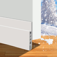 Suptikes 2 Pack Door Draft Stopper,Door Sweep For Exterior & Interior Doors,Door Bottom Seal Dust And Noise Insulation Weather Stripping Draft Guard Insulator, 1.8"" W X 37"" L,White
