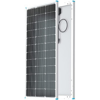 Renogy Solar Panel 100 Watt 12 Volt, High-Efficiency Monocrystalline Pv Module Power Charger For Rv Marine Rooftop Farm Battery And Other Off-Grid Applications, Rng-100D-Ss, Single 100W