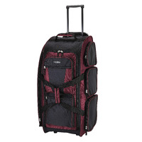 Travelers Club Xpedition 30 Inch Multi-Pocket Upright Rolling Duffel Bag, Crimson Red, 30"" Suitcase