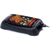 Elite Gourmet Egl-3450 Smokeless Indoor Electric Bbq Grill Dishwasher Safe, Nonstick, Adjustable Temperature, Fast Heat Up, Low-Fat Meals Easy To Clean Design, Black