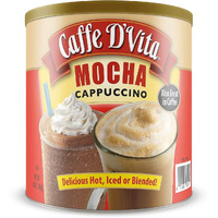 Caffe Dvita Mocha Cappuccino Mix - Instant Cappuccino Mix, Gluten Free, No Cholesterol & Trans Fat, 99% Caffeine Free, Mocha Mix - 4 Lb. Can (64 Oz.)