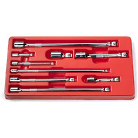 Neiko 00249A Wobble Extension Bar Set | 9 Piece | 1/4   , 3/8   , 1/2    Drives | Cr-V Steel