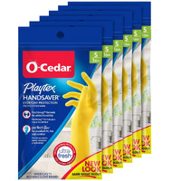 Playtex Handsaver Reuseable Rubber Cleaning Gloves (Small, 6 Pairs), Everyday Protection Reusable Household Gloves