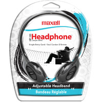 Maxell 190319 Stereo Headphone, Black (Packaging May Vary)