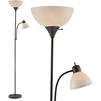 Lightaccents Adjustable Black Floor Lamp, 72'', Reading Light, Modern Style, Tall Lamp For Living Room, Bedroom, Office