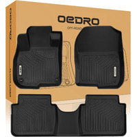 Oedro Floor Mats Fit For Honda Cr-V 2017-2022, Tpe All Weather Crv Car Mats Tpe Accessories, 1St And 2Nd Row: Front, Rear, Full Set Liners, Black