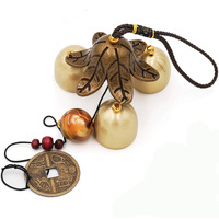 Banfeng 3 Bells Lucky Wind Chimes Feng Shui Wind Bell For Good Luck Home Garden Hanging Decoration Gift