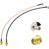 Superbat Sma To Ts9 Coaxial Cable Sma Female To 90 Degree Ts9 Pigtail 12Inch (2Pcs) For 4G Modem Dongle Router Usb Modems Mifi Hotspots External Antenna Adapter Cable (Rg316 Rg174)