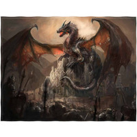 Kksme 60 X 80 Inch War With The Dragon On Castle Soft Throw Blanket For Bed Couch Sofa Lightweight Travelling Camping Throw Fleece Cozy For Kids Boys Adults Men All Season