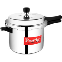 Prestige Popular Aluminum Pressure Cooker, 5 L, Silver