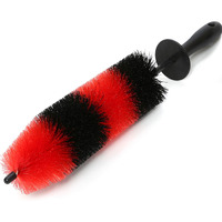 Takavu Master Wheel Brush, Easy Reach Wheel And Rim Detailing Brush 18 Long Soft Bristle, Car Wheel Brush, Rim Tire Detail Brush,Multipurpose Use For Wheels,Rims,Exhaust Tips,Motorcycles (Red)