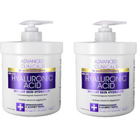 Advanced Clinicals Hyaluronic Acid Body Lotion & Face Moisturizer W/Vitamin E | Hydrating Dry Skin Firming Lotion Minimizes Look Of Wrinkles, Stretch Marks, & Crepey Skin | Skin Care Products, 2Pc