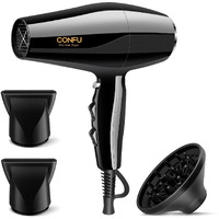 Professional 1875W Ionic Salon Hair Dryer, Ionic Blow Dryer With Diffuser And 2 Concentrators, 2 Speed, 3 Heat Setting, Cool Button, Ac Motor Pro Ceramic Quick Drying Hairdryer For Curly Straight Hair