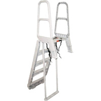 Main Access 200700T Smart Choice Comfort Incline Adjustable Exterior Pool Ladder For 48 Inch To 54 Inch Above Ground Outdoor Swimming Pools, Taupe