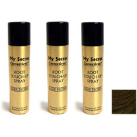 My Secret Correctives Root Touch-Up Natural Highlight Spray 2 Ounce - (Dark Brown) - 3 Cans