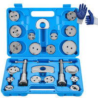 Dasbet 24Pcs Heavy Duty Disc Brake Caliper Tool Set Disc Brake Caliper Compressor Wind Back Tool Brake Spreading Tools (Blue)