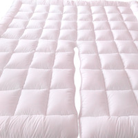 Royal Tradition 2 Inch Plush 100 Percent Microfiber Top Split King Down Alternative Mattress Pad/Topper White