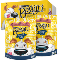 Purina Beggin' Strips With Real Meat Dog Treats With Bacon And Beef Flavors - (Pack Of 2) 26 Oz. Pouches