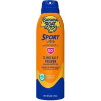 Banana Boat Sport Ultra Spf 50 Sunscreen Spray, 6Oz | Banana Boat Sunscreen Spray Spf 50, Oxybenzone Free Sunscreen, Sport Sunscreen Sunblock, Spray On Sunscreen, Water Resistant Sunscreen, 6Oz