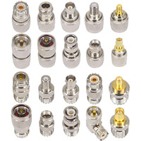 Boobrie 20Pcs Rf Coaxial Connector Kit Uhf Adapter Set Uhf Connector Kit So239 Pl259 Uhf To Sma/Uhf To Bnc/Uhf To N/Uhf To F Adapter Female To Female Coaxial Connector Male To Female Coax Adapters