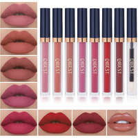 Qibest 7Pcs Matte Liquid Lipstick + 1Pcs Lip Plumper Makeup Set Kit, Pigmented Long Lasting Lip Gloss Set, Velvet Waterproof Halloween Lip Makeup Valentine's Day Gift Sets For Girls And Women
