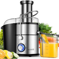 1300W Koios Centrifugal Juicer Machines, Juice Extractor With Extra Large 3Inch Feed Chute, Full Copper Motor, Titanium-Plated Filter, High Juice Yield, 3 Speeds Mode,Easy To Clean With Brush,Bpa-Free