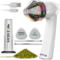 Mamba Loader Xl V2-55 Electric Herb Grinder, Usb Rechargeable Automatic Grinder Fast Mill With Aluminum Alloy Head, Includes Herb And Spices Holding System (White) Charge Full Before First Use