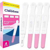 Acessorz Fake Prank Joke Pregnancy Test Always Positive - April Fool's Day Practical Joke, Prank, Gag, False Pregancy Test Kit, 4 Pack Pink