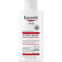 Eucerin Baby Eczema Relief Cream Body Wash, Fragrance Free Eczema Body Wash For Babies With Colloidal Oatmeal 13.5 Fl Oz Bottle