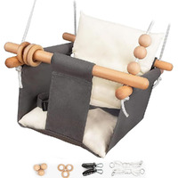 Tislly Baby Swing Outdoor Indoor Toddler Swing Seat With Safety Belt, Canvas Hanging Swings Outside Tree Swing Great Gift For Baby Boys Girls Kids Lovers