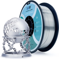 Ziro Pla 3D Printer Filament, Silky Silver Pla Filament 1.75Mm 1Kg/2.2Lbs Spool, Shiny Shine 3D Printing Material, Metal Metallic 3D Filament, Dimensional Accuracy +/- 0.03 Mm