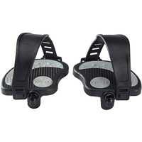 Exercise Bike Pedals 9/16"" With Straps For Peloton Bike, Spin Cycling Bike, Indoor Exercycle Bike, Stationary Recumbent Bicycle Replacement Parts