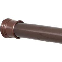 Zenna Home Adjustable Tension Shower Rod, 44"" To 72"", Bronze