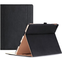Procase For Ipad Pro 12.9 2017/2015 Case (1St & 2Nd Generation), Stand Folio Case Cover For Ipad Pro 12.9 Inch (Old Model 2017/2015), With Multiple Viewing Angles, Pencil Holder -Black