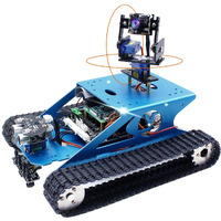 Yahboom Ai Robot Kit Tank Chassis For Raspberry Pi 4B Camera Starter Kit Python Programmable Electronic Science Project Diy Smart Car Robotics For 16+ (Without Pi 4B)