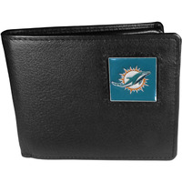 Nfl Miami Dolphins Leather Bi-Fold Wallet