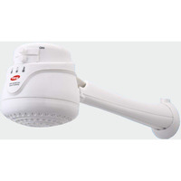 Lorenzetti Coral 110V Electric Instant Hot Water Shower Head Heater + Free Wall Support/Tube Included (Ducha Electrica Para Agua Caliente Incluye Nipple)