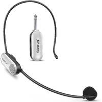 Bietrun Uhf Wireless Microphone Headset, 165Ft Range, Working Time 6H, 1/4''Plug, Wireless Headset Mic &Handheld Mic 2 In 1, For Karaoke Speaker, Amplifier, Mic Speakers, Pa System, Teaching, Fitness