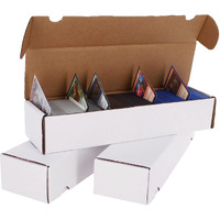 Bcw 800 Count Trading Card Storage Box - 3 Pack | Cardboard Organizer For Baseball, Basketball, Football Cards, Mtg, Pokemon | Card Game Storage & Protection | Card Storage Box | Assembly Required