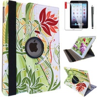 Case For Ipad 6Th/ 5Th Generation 9.7 Inch 2017/2018 A1822 A1823 Smart Stand Case Support Wake/Sleep Function Orange Flowers