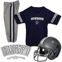 Franklin Sports Dallas Cowboys Kids Football Uniform Set - Nfl Youth Football Costume For Boys & Girls - Set Includes Helmet, Jersey & Pants - Small