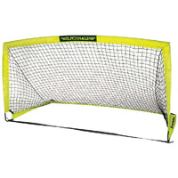 Franklin Sports Blackhawk Backyard Soccer Goal - Portable Kids Soccer Net - Pop Up Folding Indoor + Outdoor Goals - 9' X 5'6"" - Optic Yellow