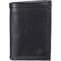 Dockers Men's Coated Leatherextra Capacity Trifold Wallet, Rfid-Blocking, Black, One Size
