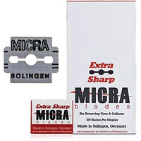 Micra Callus Shaver Replacement Blades For Removing Corn&Calluses 100 Blades Per Display